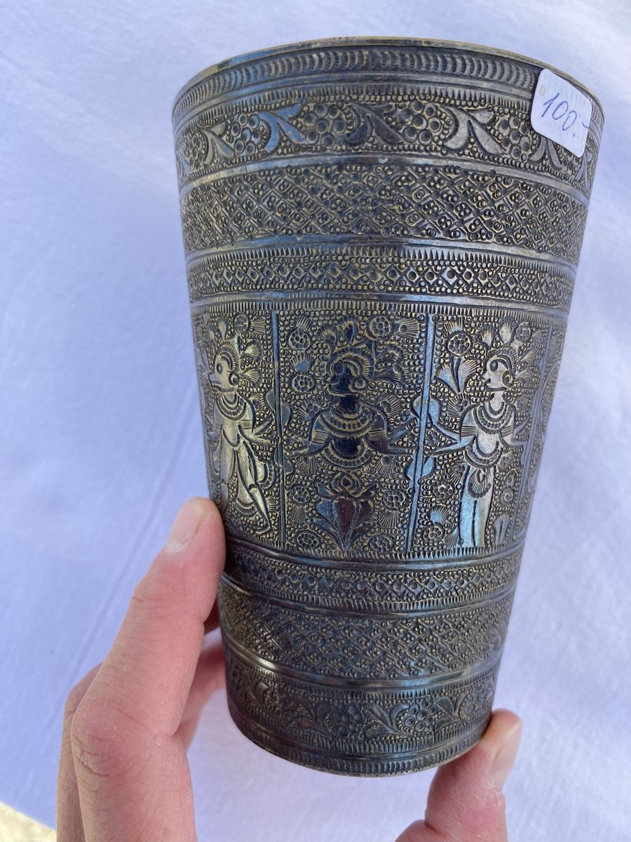 Tassen: Indischer Lassi-Becher, Messing – Gebraucht aus Glattbrugg von Pischte.Brockenhaus 4