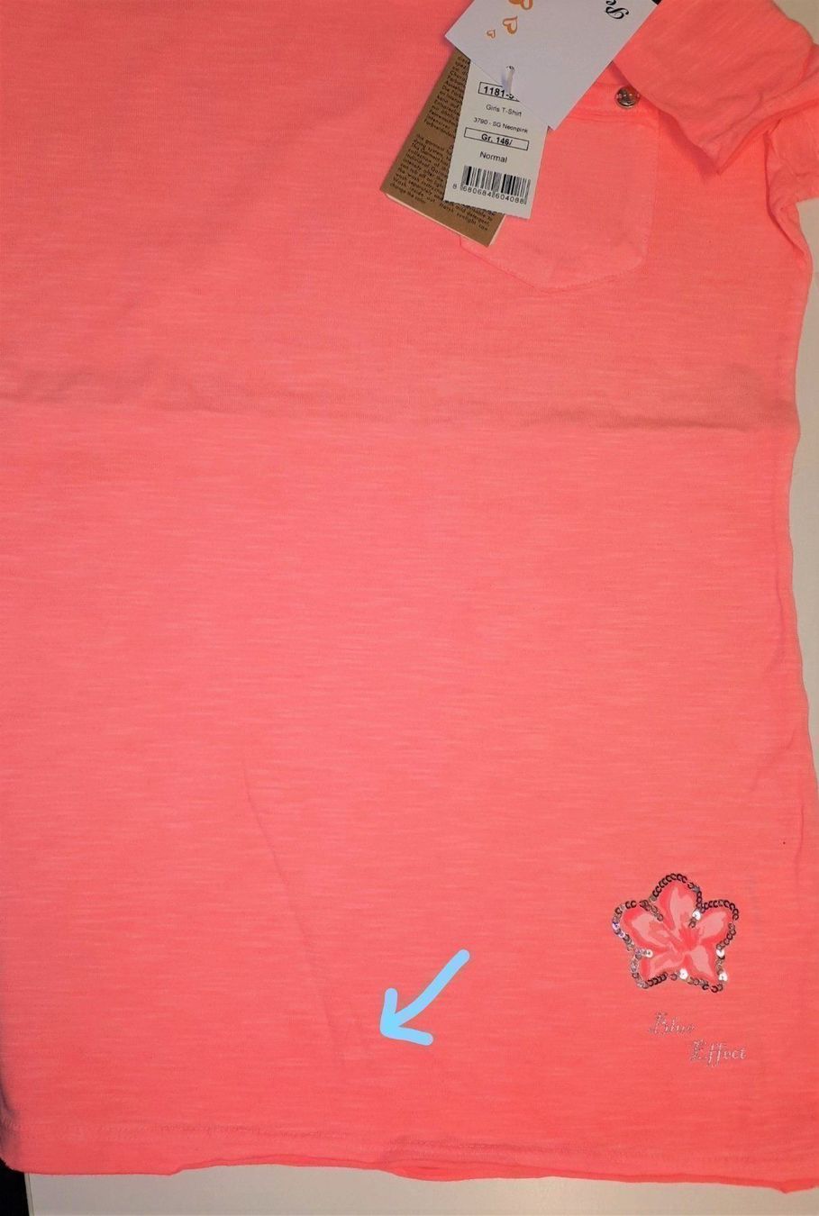 Camicette, T-shirt & Top: T-Shirt neonrosa blue effect, Gr 146/152 – Difettoso da Eschenbach SG venduto da Peachick 1