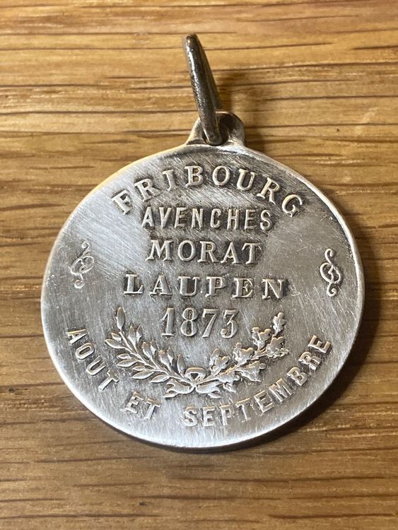 Médaille Ancienne En Bronze – Scène De Jardinier Dans Son Verger – XXème