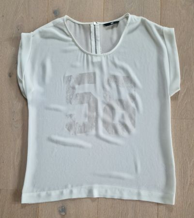 Shirt weiss durchschimmernd Gr. S (Damen)