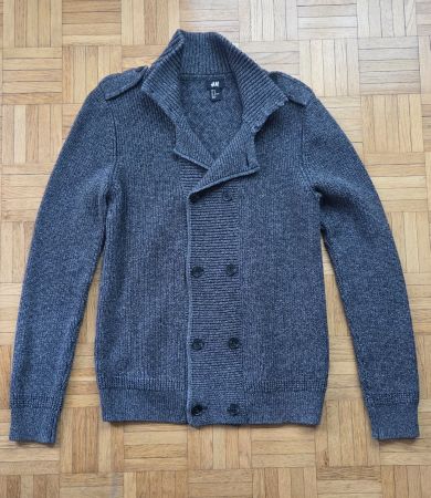 Herren Cardigan grau