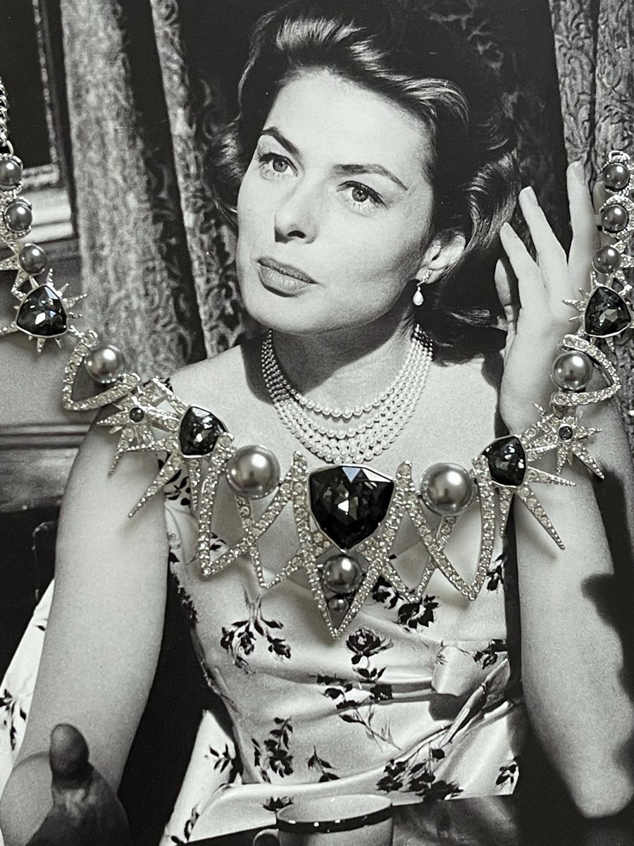 Swarovski Catenine: Swarovski Statement-Collier – Schwarzer Kristall & Perlen – Nuovo (secondo la descrizione) da Winkel venduto da Glamour-Style 5