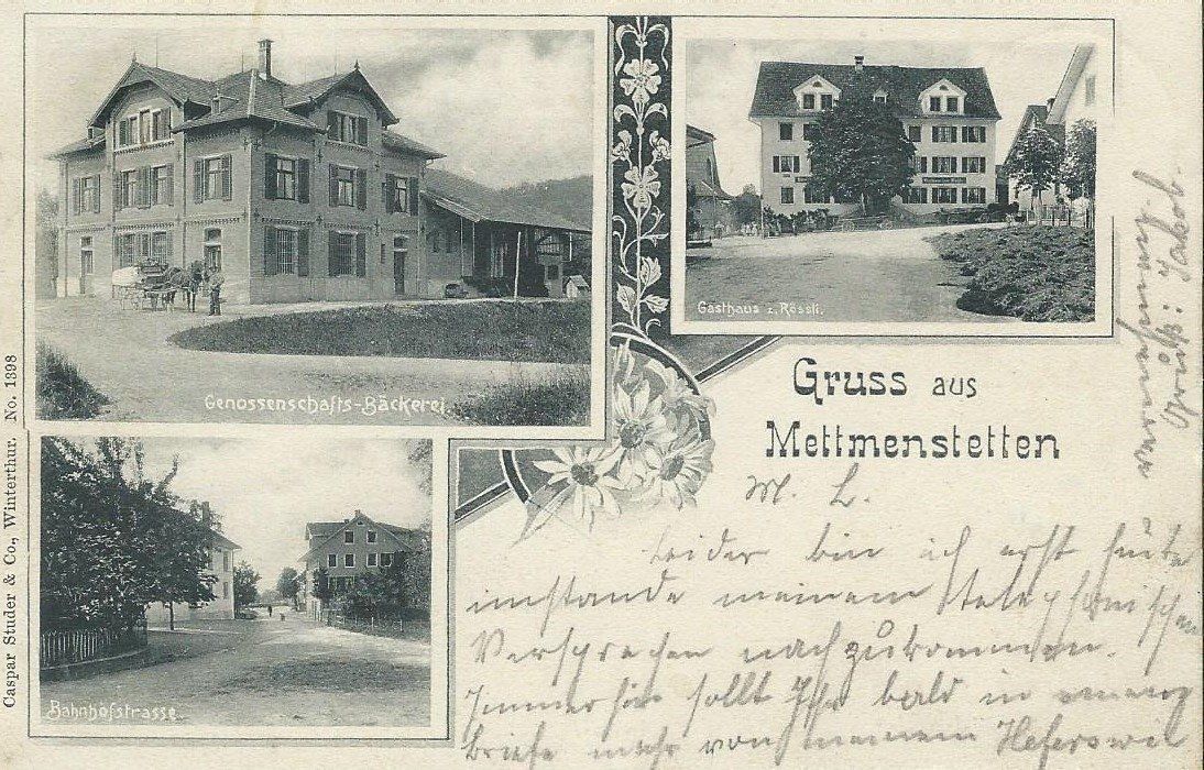 Cartoline postali: alte AK Mettmenstetten 1903 – Usato da Hedingen venduto da Protechnica