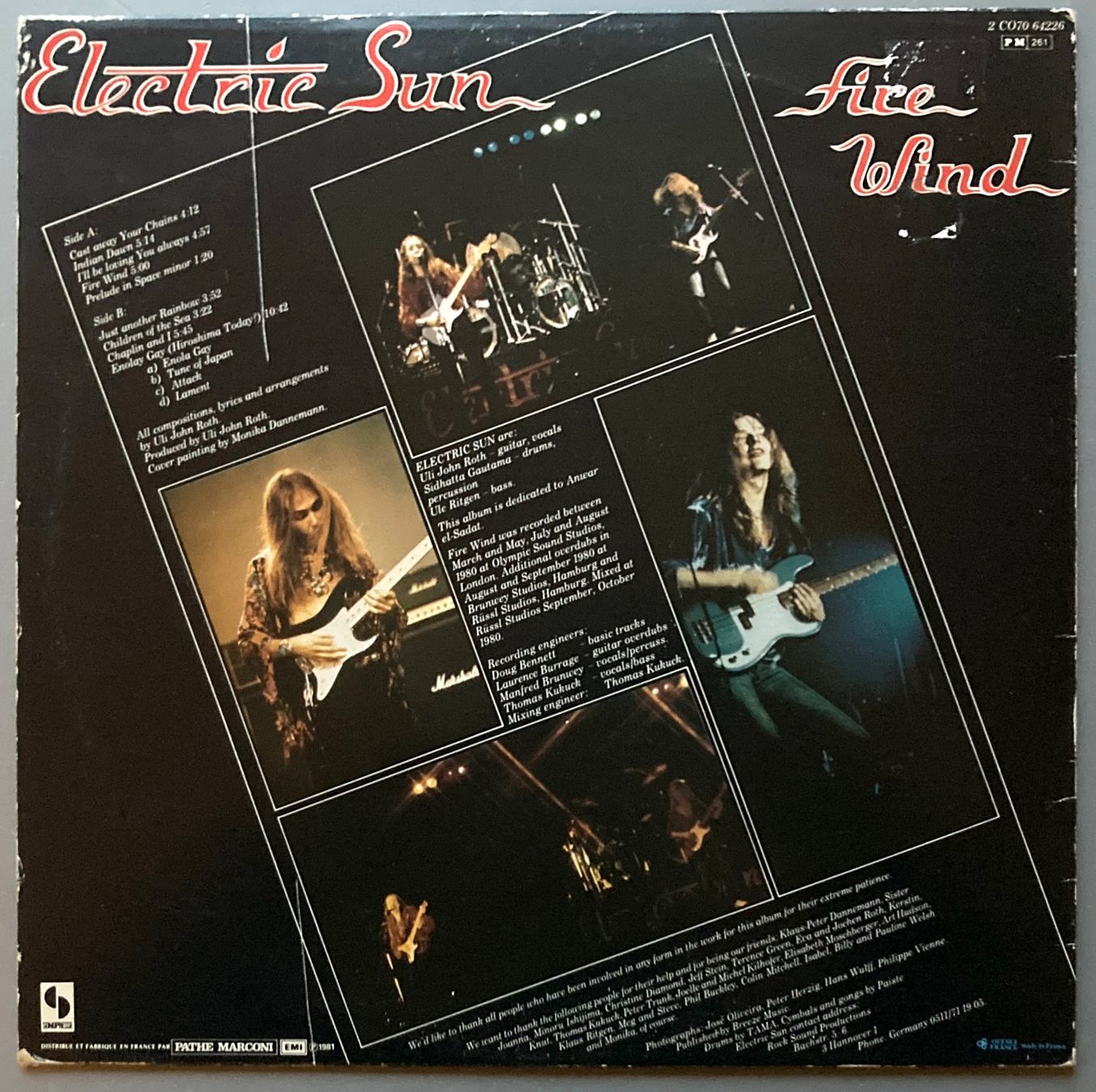 Schallplatten: ELECTRIC SUN - FIRE WIND – Gebraucht aus Poliez-Pittet von Newtown-Records 1