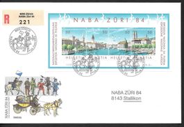 R-Sonderbrief Naba Block Umzug Zürich 24.6.1984