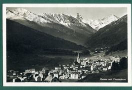 Davos mit Tinzenhorn, 1938, gelaufen