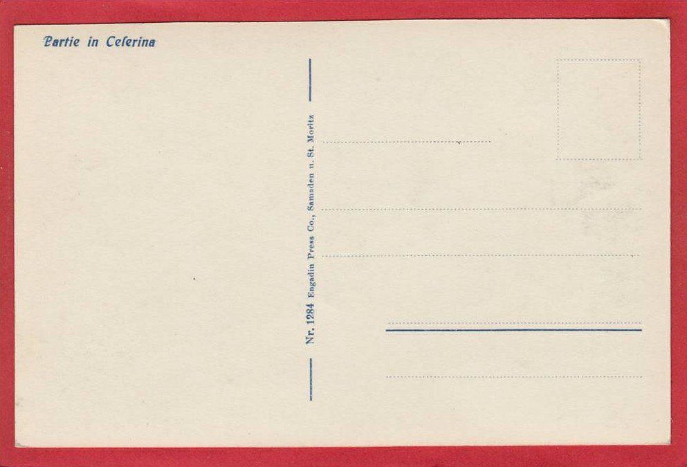 Cartoline postali: CELERINA, TEILANSICHT MIT BRUNNEN – Usato da Grüningen venduto da Kartenlaube 1