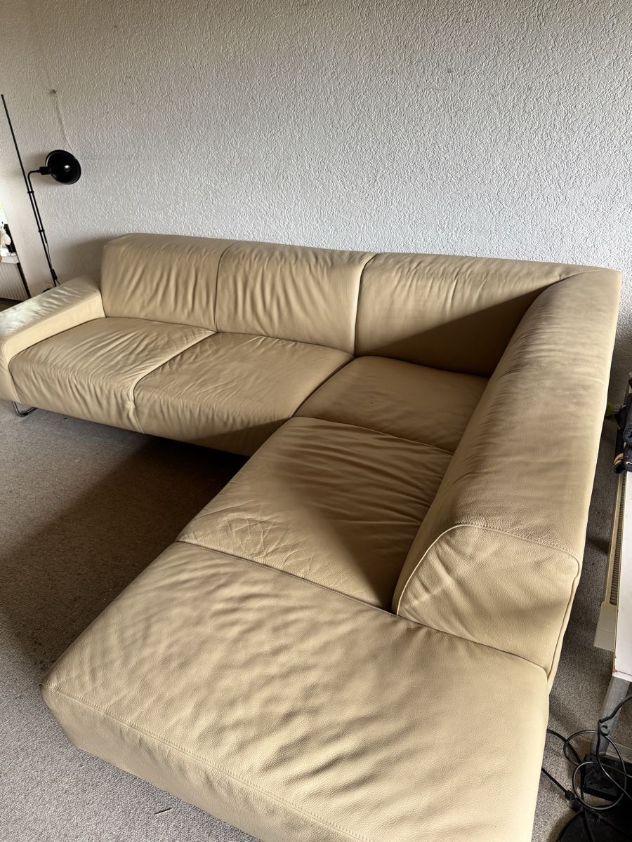 Divani: Echtleder Ecksofa Beige, muss schnell weg! – Usato da Biel/Bienne venduto da Thierry840 2
