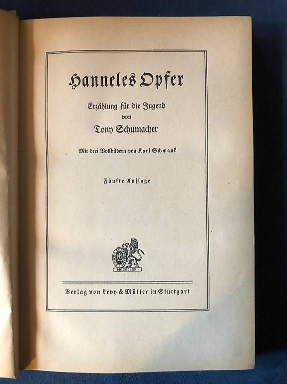 Libri: Vintage / Bücher /  Hanneles Opfer – Usato da Eschlikon TG venduto da Farewell01 1