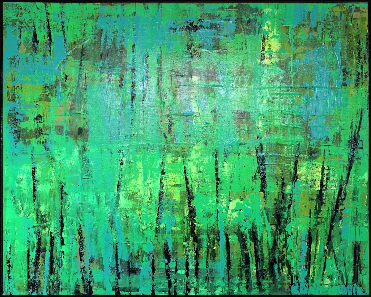 Gemälde: ANLUART – RELAX – Original Acrylgemälde 100x80 cm – Unikat – Neu und originalverpackt aus Bülach von ANLUART 1