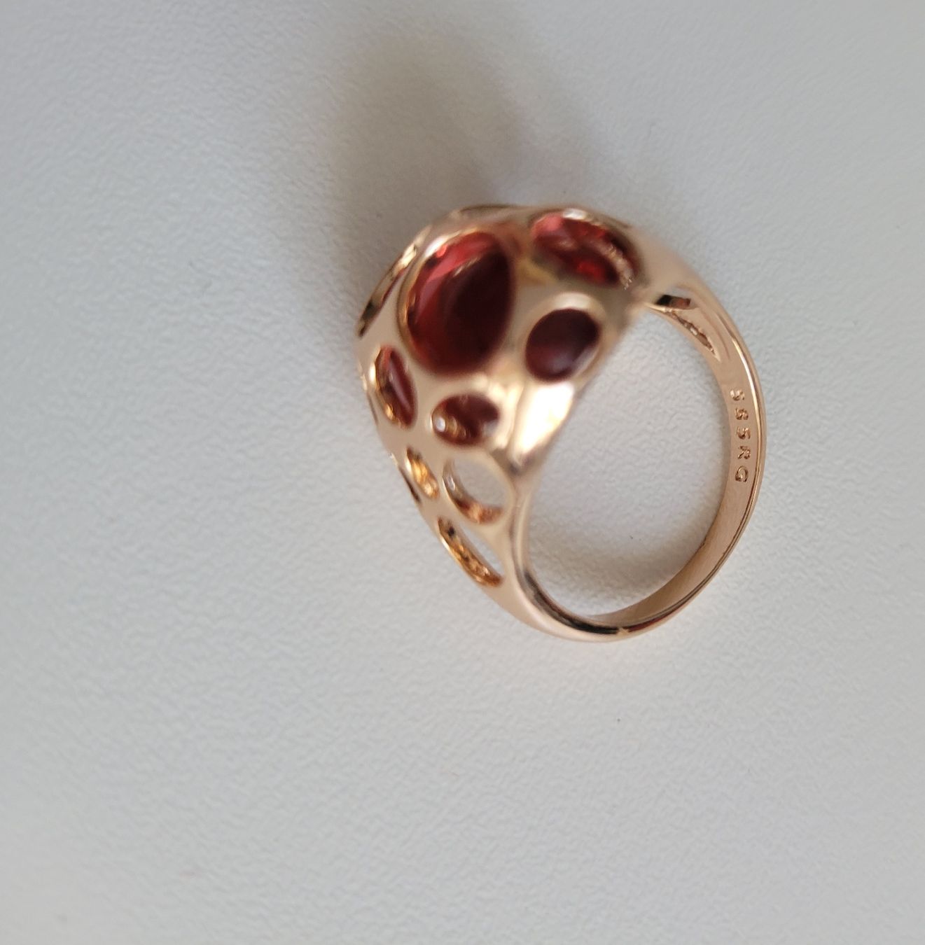 Anelli: Bague Statement — Plaqué Or & Pierre Rouge – Nuovo (secondo la descrizione) da Bernex venduto da Dariafr 2