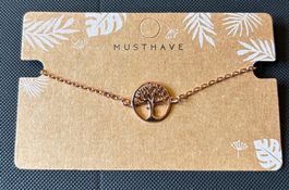 Armkette Lebensbaum Silber 925 roségold