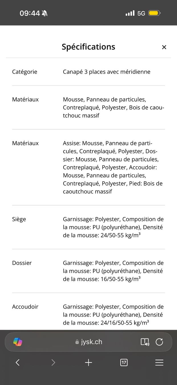 Jysk Sofas: Canapé 3 places – Gebraucht aus Morges von jus_n6qc 4