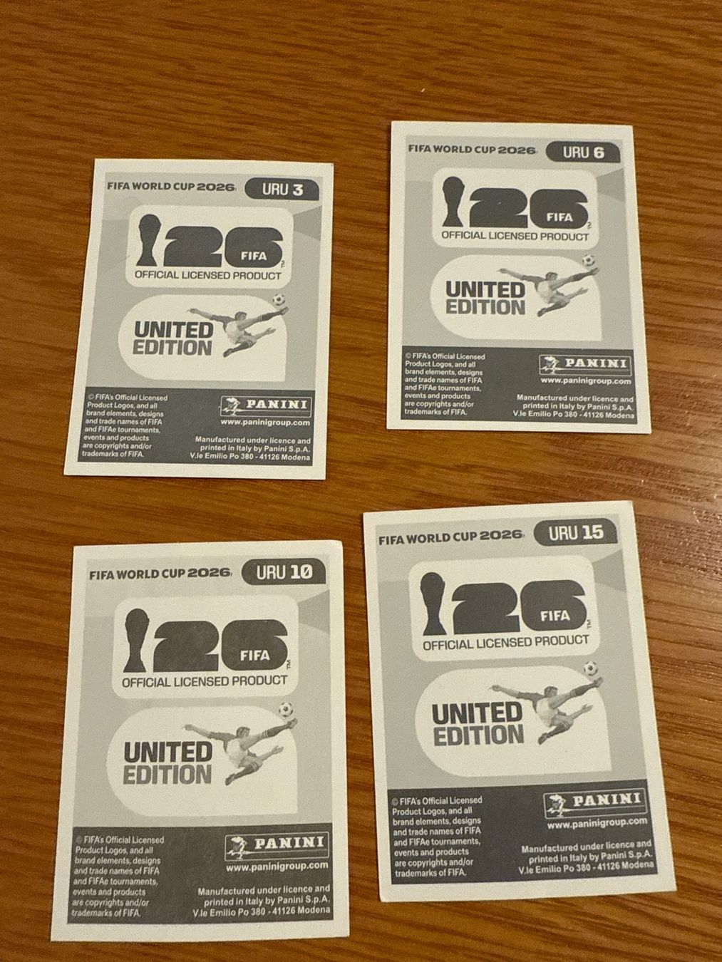 Panini Cartes à collectionner: URU 3,6,10,15 – Neuf avec emballage d'origine à Savigny par Kinderboutique
