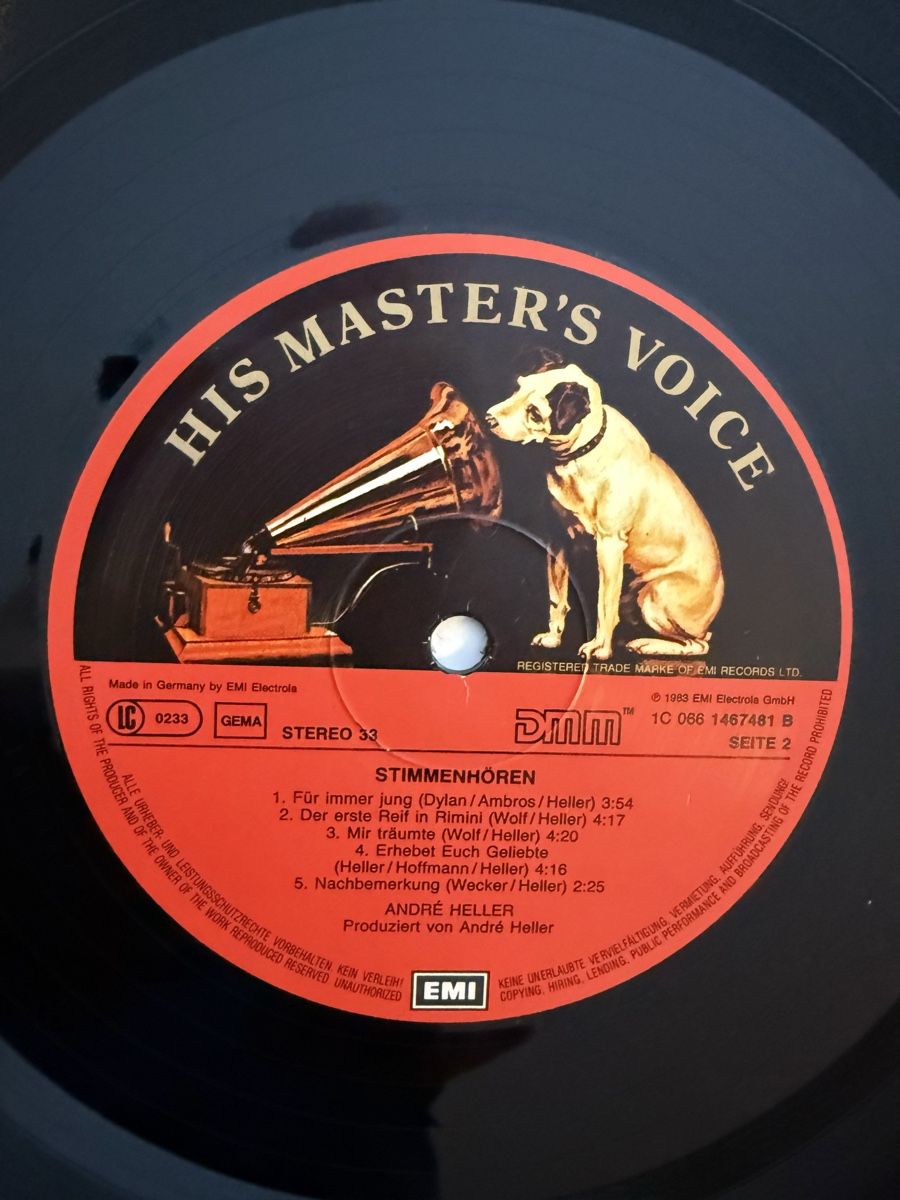 Dischi in vinile: Andrè Heller - Stimmenhören - DMM Pressung Schallplatte – Usato da Goldach venduto da Messerguru 6