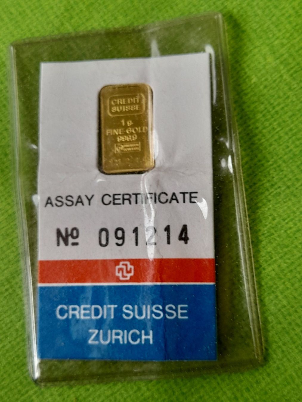 Metalli preziosi: 1 gr. fine Gold Credit Suisse – Usato da Aeschi b.Spiez venduto da 52_wochen 6