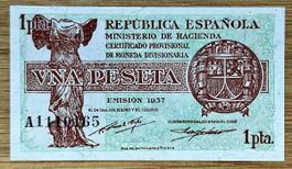 1 Peseta Spanien 1937!!! UNC!!!