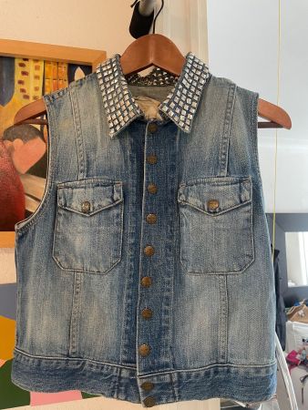 Vintage rock'n'roll Current/Elliott festival boho denimvest
