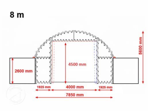 Tende & Padiglioni: Frontwand für Container Überdachung 8m Breite mit Easy-up-E – Nuovo e nell'imballaggio originale da Zofingen venduto da CLICKENHAUS 1