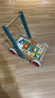 Lauflernwagen mit Bauklötzen Tender Leaf Toys Holz blau
