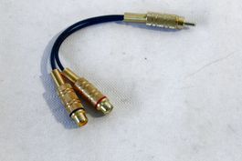 Hochwertiger Stereo -> Mono Adapter RCA / Cinch, Handarbeit