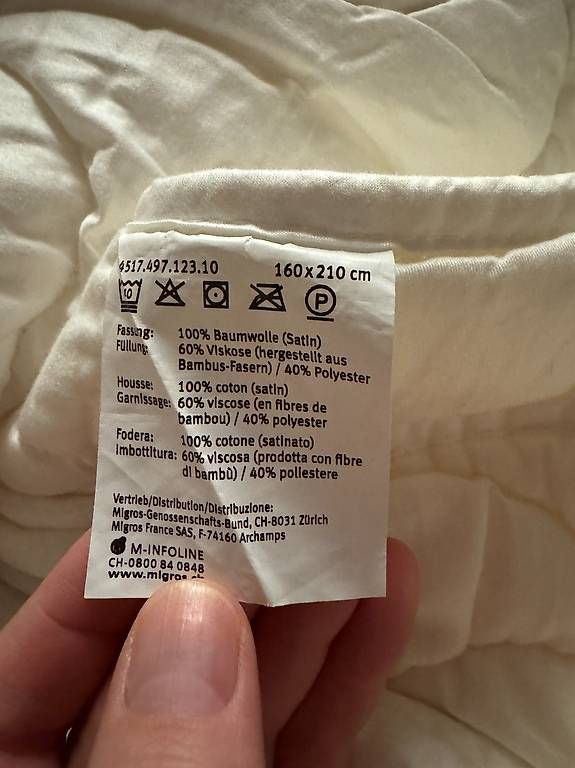 Micasa Coperte: Bettdecke Bambus, 160x210cm, – Usato da Zürich venduto da Phillan 2
