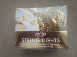 Lichterkette Blatt Gold 1.5m