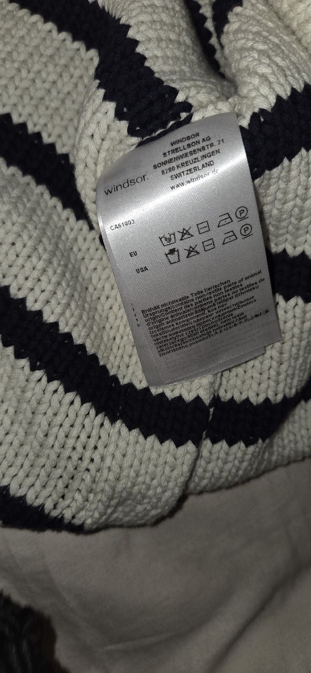 Windsor Maglioni & Felpe: Windsor Strickpullover, Gr. 40-44 , creme/marine - Neu – Nuovo (secondo la descrizione) da Busswil BE venduto da Angy1974 5