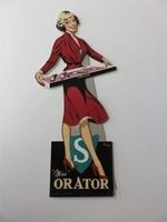 Miss ORATOR, Orig. Uhrenwerbung 50ziger