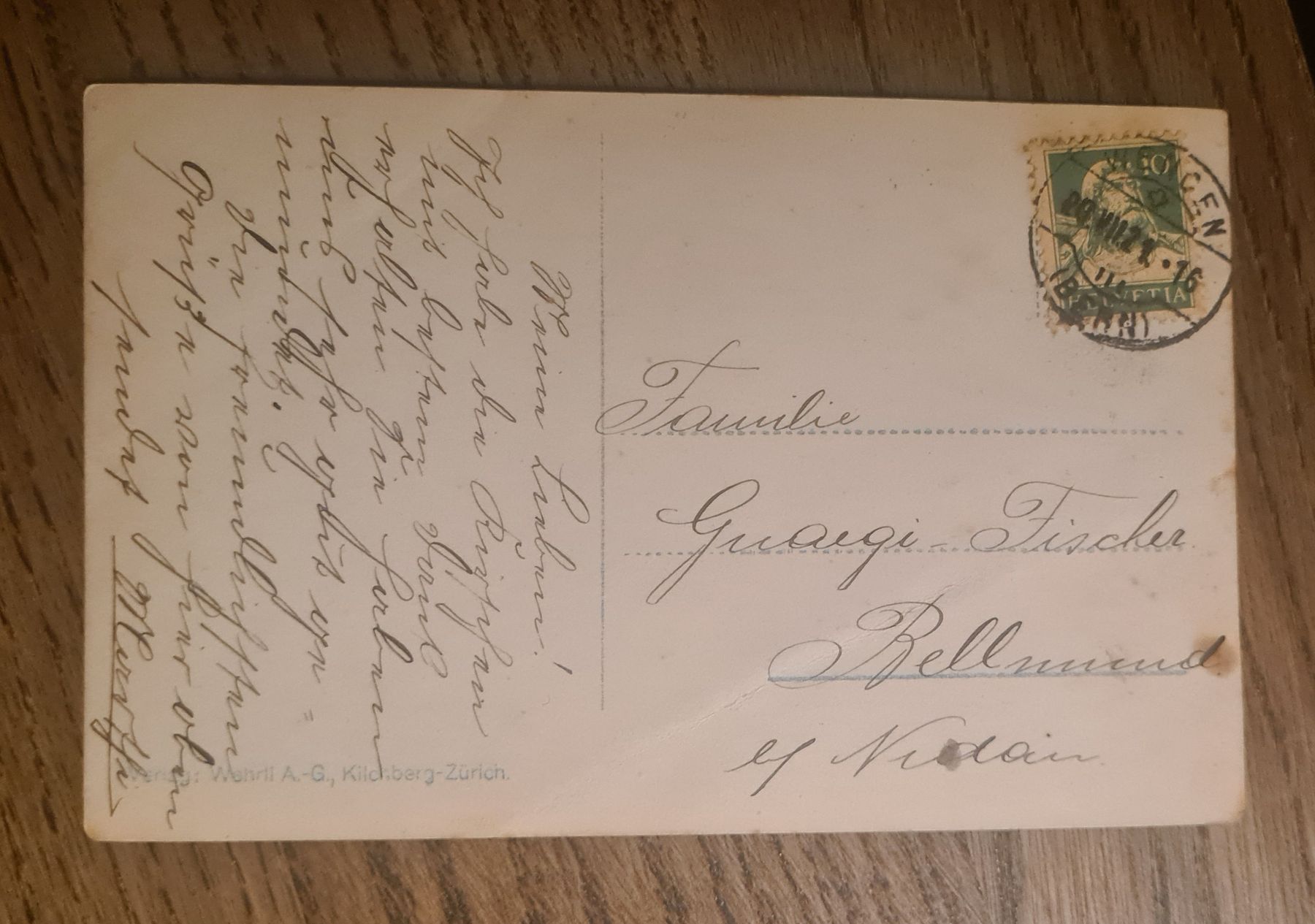 Cartoline postali: Wengen mit Jungfrau 1921 – Usato da Ebikon venduto da Donar50 1