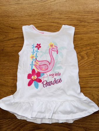 Sommerliches Kleid mit Flamingo, Gr 98 Top Zustand!
