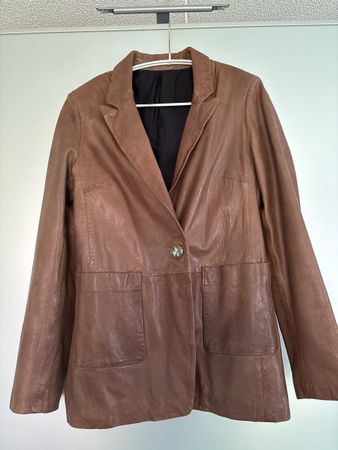 Coole Vintage Lederjacke, Braun, Zeitloser Klassiker!
