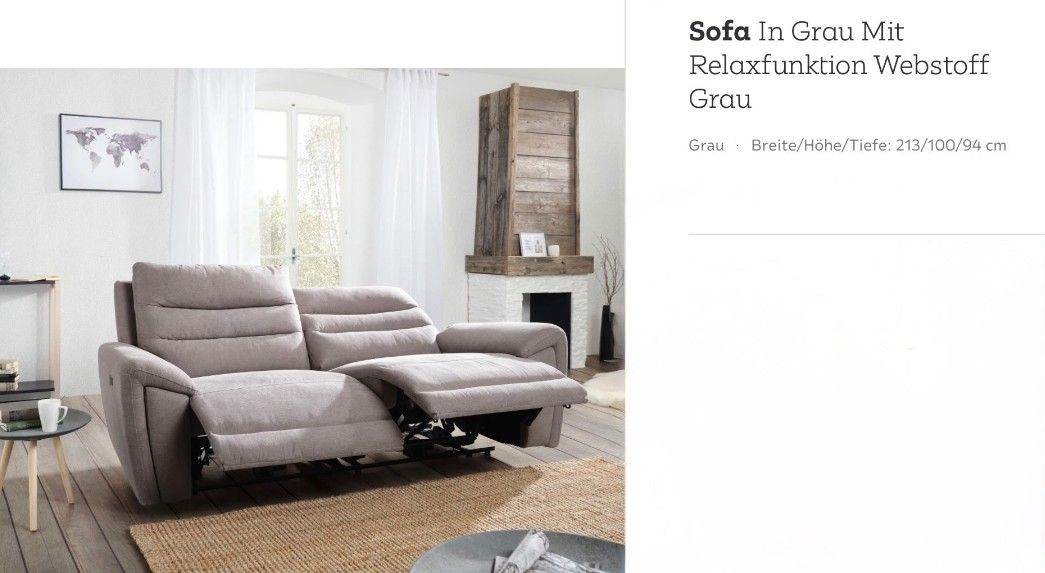 Divani: Sofa mit Relaxfunktion – Usato da Burgdorf venduto da Fugazi28 2