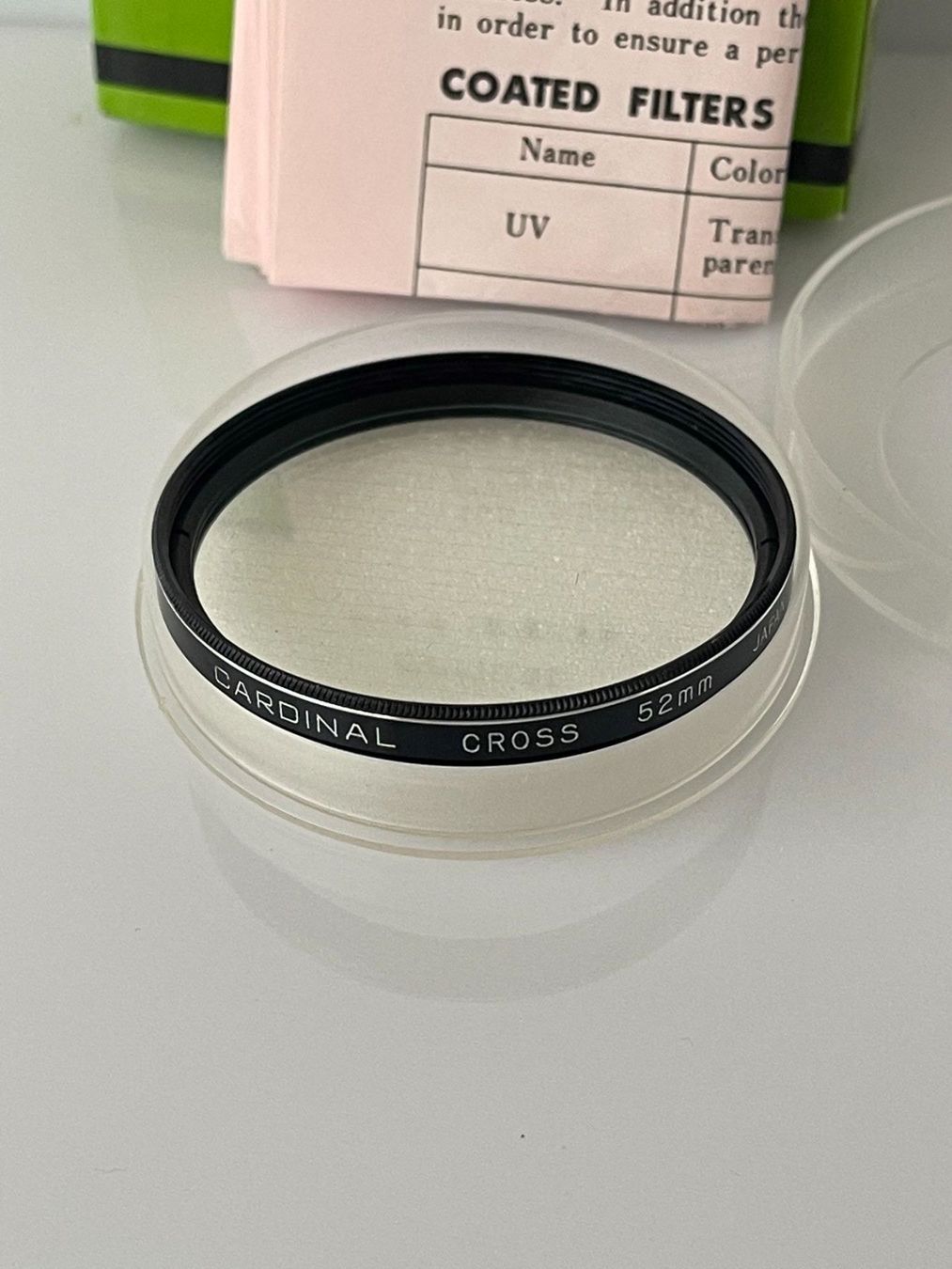 Filtri: CARDINAL HIGH QUALITY FILTER 52mm CROSS – Usato da Jonen venduto da BMWE369 3