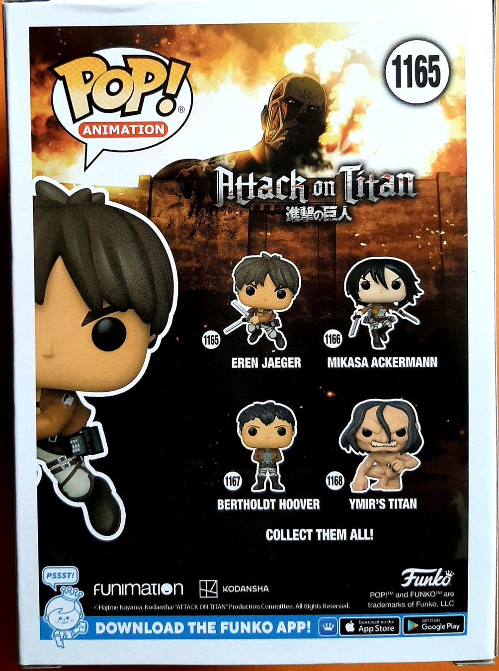 Funko Figuren: Funko Pop Attack On Titan  Eren Jaeger – Neu und originalverpackt aus Montet (Glâne) von KOADA 1