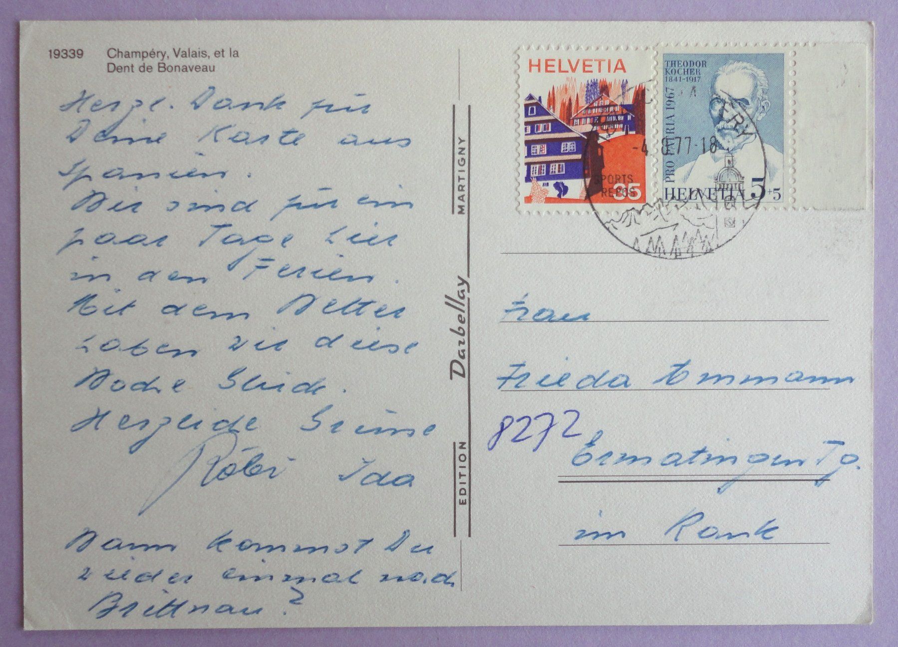 Cartes postales: Champéry et la Dent de Bonaveau – D'occasion à Fétigny par Billy2miny 1