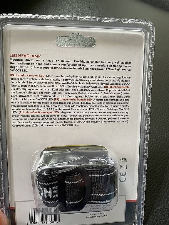 Lampen: LED Stirnlampe VIRONE  Neu & originalverpackt – Gebraucht aus Buchs SG von auchan2008 1