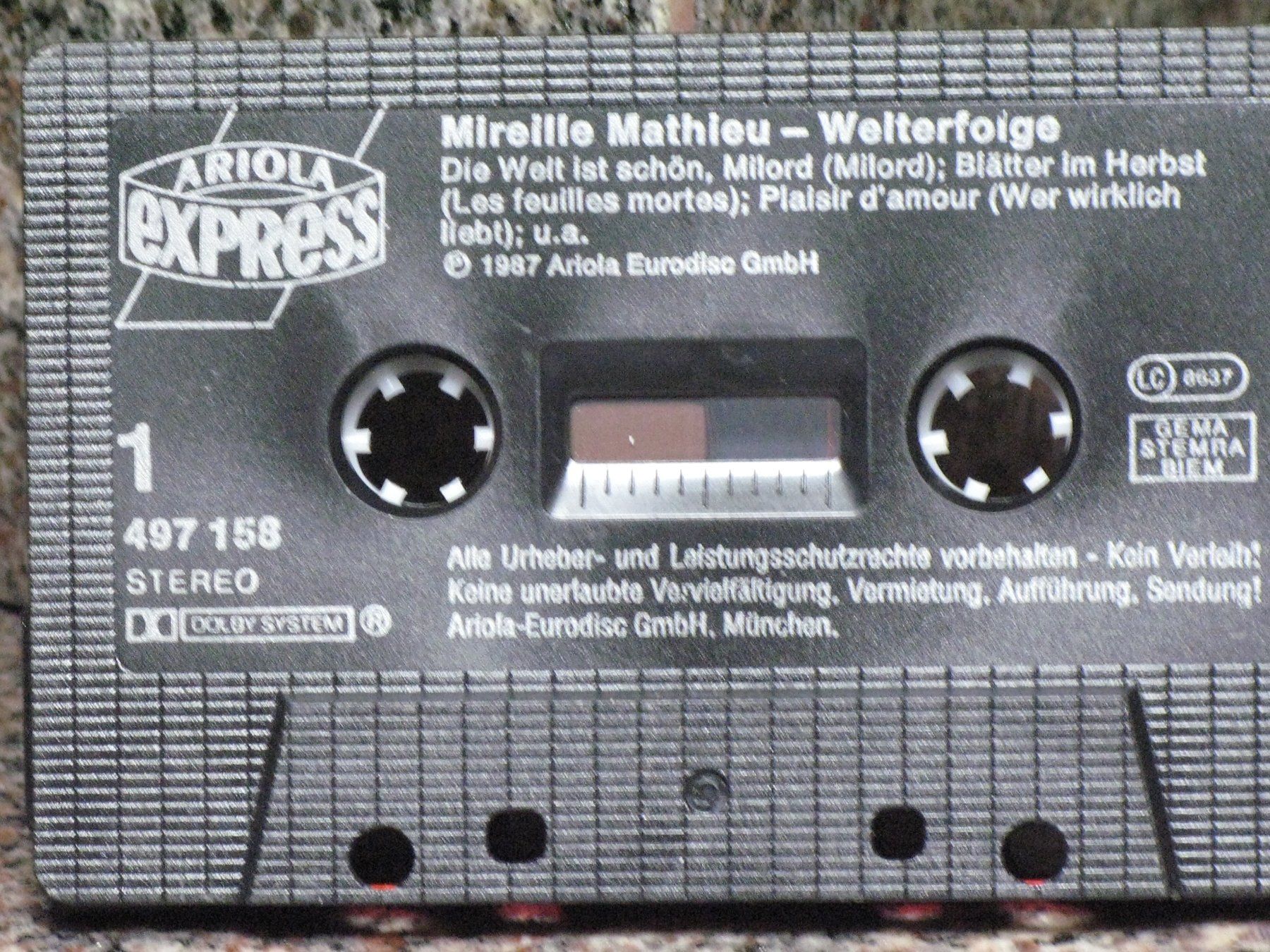 Kompaktkassetten: Mireille  Mathieu            Welterfolge – Gebraucht aus Langnau i. E. von gf2_29jt 4