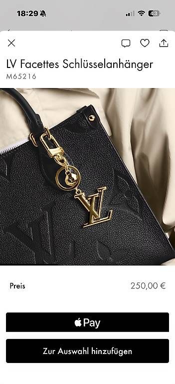 Louis Vuitton Portachiavi: LV Facettes Schlüsselanhänger – Nuovo e nell'imballaggio originale da Basel venduto da SibylleP 3