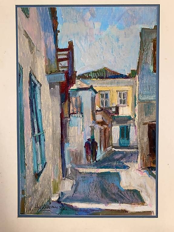 Gemälde: Tableau par B. ASLANIAN de 1987 dim. 46 x 30 cm – Gebraucht aus Carouge GE von Domblo 1
