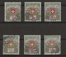 Serie Portofreiheit Nr. 2B - 7B : KP 550.--