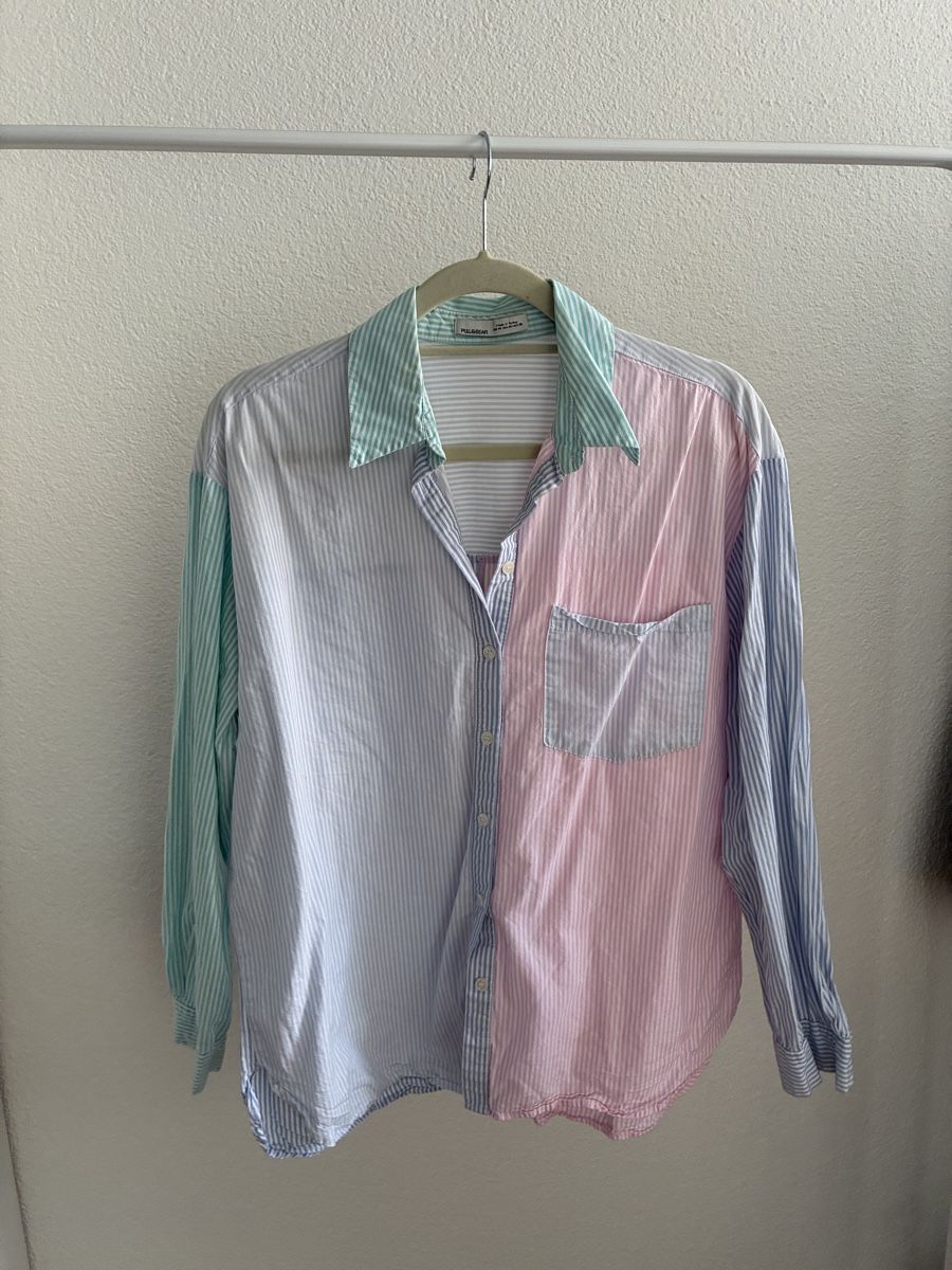 Pull&Bear Blusen: Chemise Pull&Bear rayée multicolore taille M bon état – Gebraucht aus Zürich von bia_m6bq
