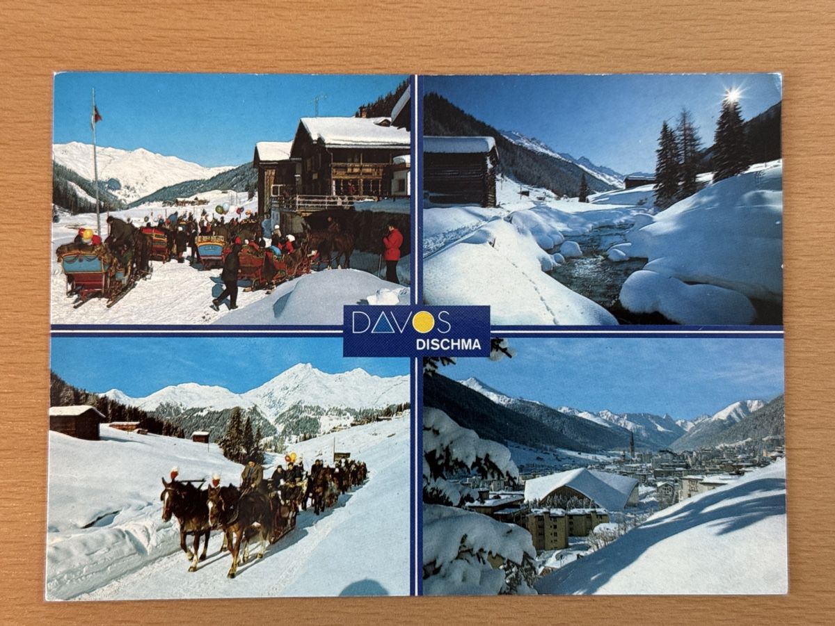 Cartoline postali: Davos Dischma - Seltene Ansichtskarte, Winteridylle! – Usato da Dietikon venduto da fairway