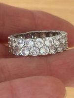 Luxus Elegante Gr: 18:8 Ring Memoire Zirkonia Farbe Silber