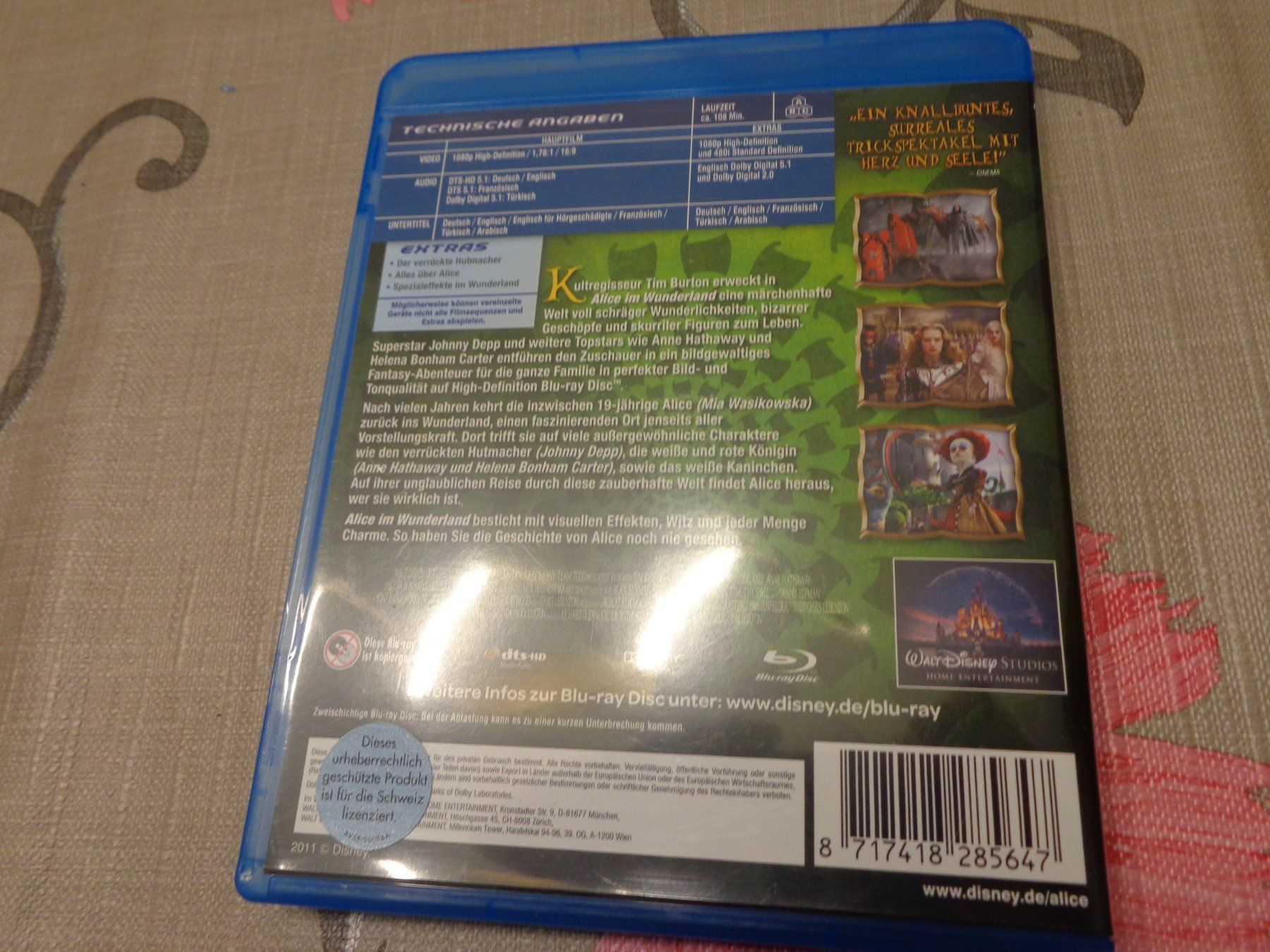 Alle DVDs: Alice im Wunderland BLU-RAY – Gebraucht aus Olten von Disc-Verkauf 2