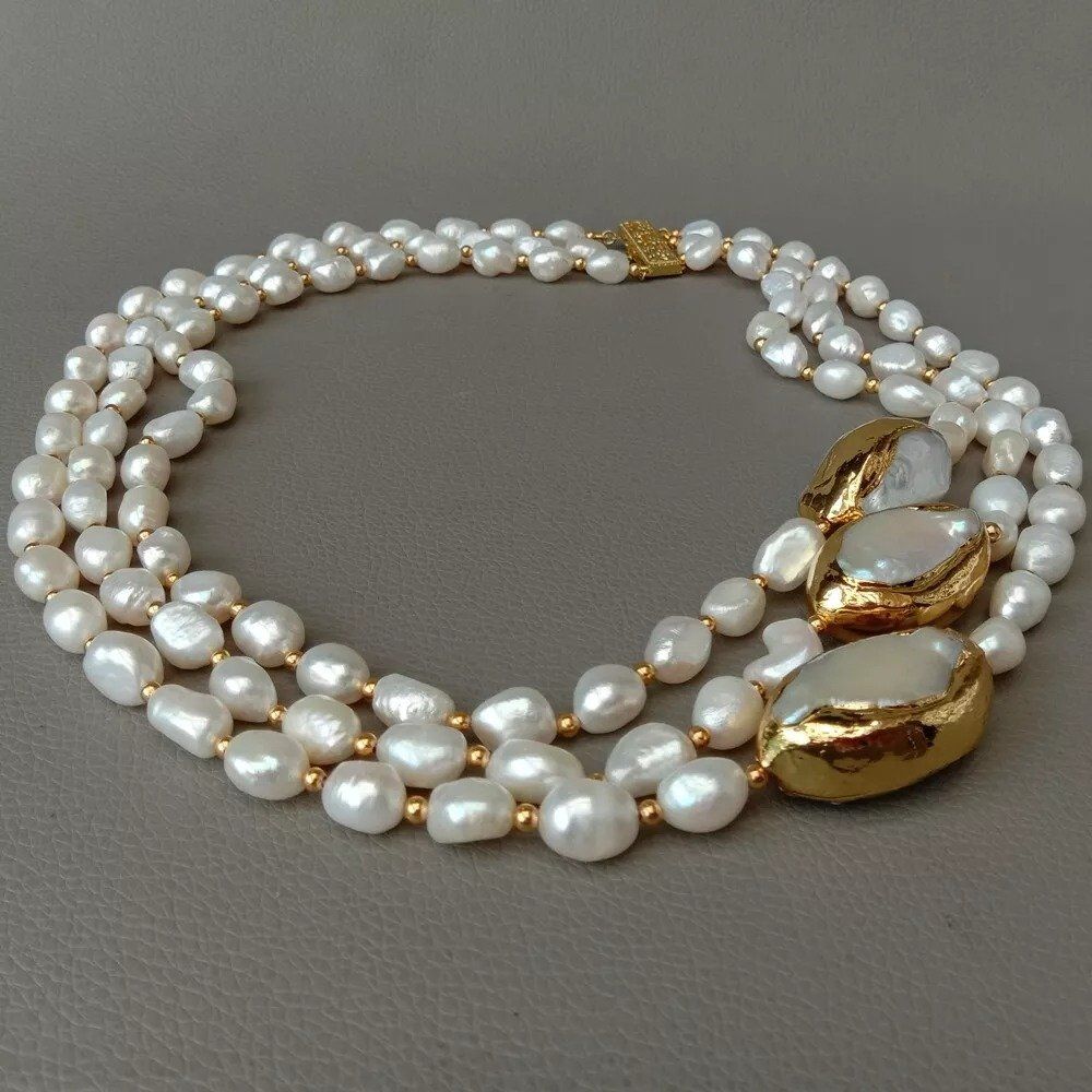 Catenine: Schön Halskette Perlen Kette Collier Perle Perlenkette Echt – Nuovo (secondo la descrizione) da Prilly venduto da ilyria73 5