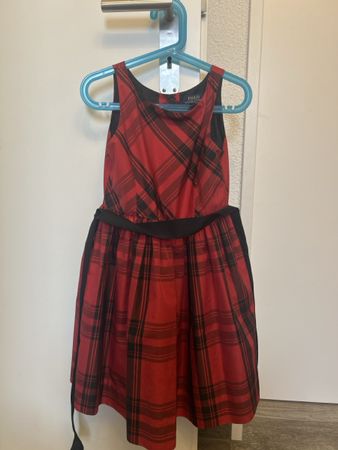 Ralph Lauren Mädchen Kleid, Gr. 6X, Rot Kariert -Top Zustand