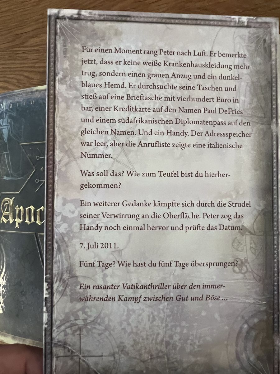 Bücher: Buchpacket Apocalypsis- Trilogie vom Mario Giordano – Gebraucht aus Uznach von Apuutze 6