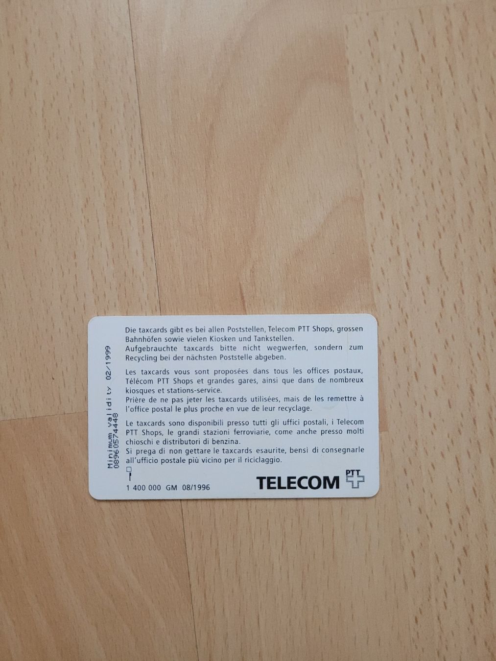 Schede telefoniche: Schweizer Telefonkarte PTT Telecom – Usato da Inwil venduto da Flower2325 1