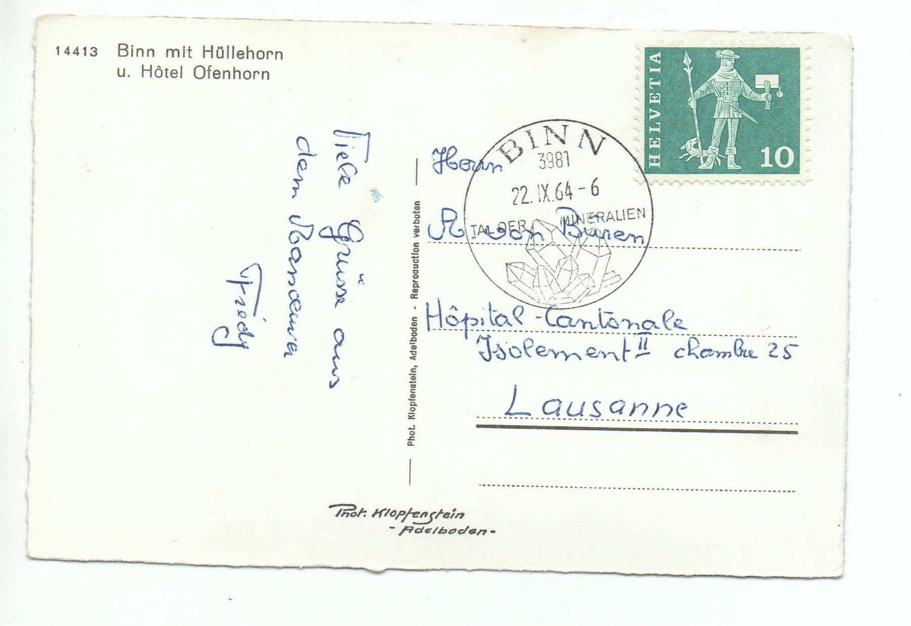 Cartes postales: BINN – D'occasion à Jona par philajona 1